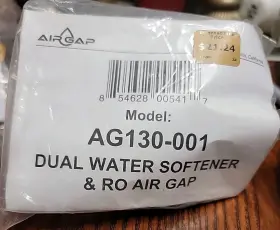 AG130-001 AIR GAP Dual Water Softener Reverse Osmosis
