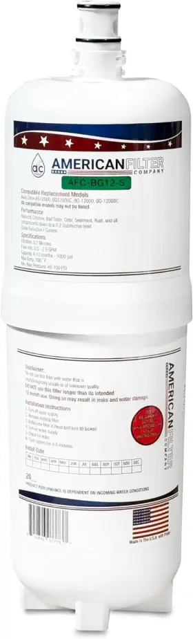 BG12-S AMERICAN FILTER COMPANY Afc Body Glove Water Cartridge