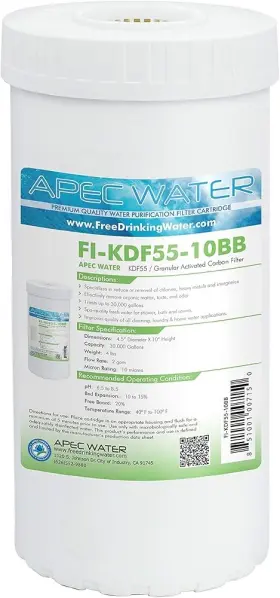 FI-KDF55-10BB APEC WATER House Gac Carbon Metals Chlorine