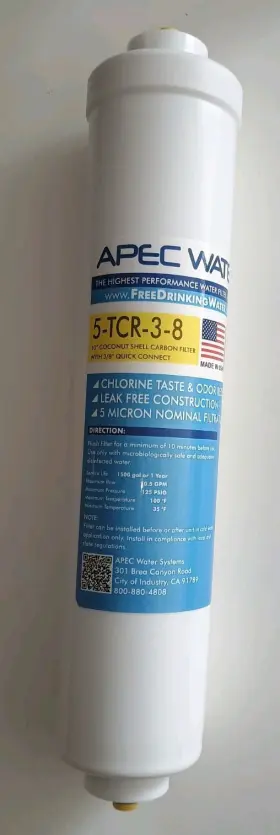 5-TCR-3-8 APEC WATER SYSTEMS Coconut Carbon Filter Connect