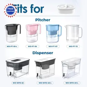 AQK-DF-01A-2 AQUA CREST Waterdrop Pitcher Dispenser Filters