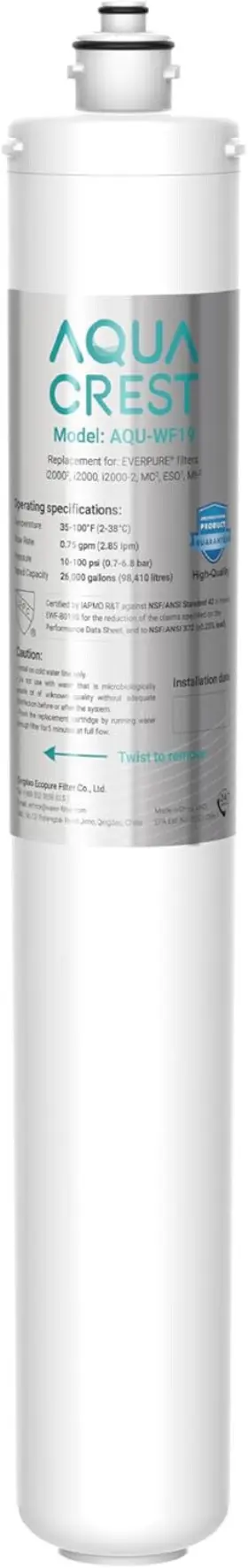 AQU-8019 AQUA CREST Sink Water Filter Gallons Cartridge
