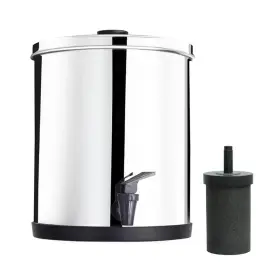 636601495954 AQUA EASY Go Steel Cup Water Filter Dispenser