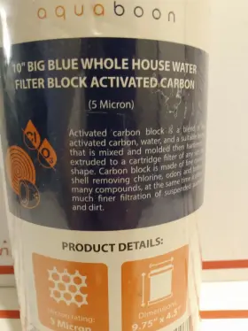 AB-1C10BB5M AQUABOON Big Coconut Carbon Block Water Filter #3