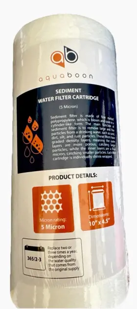AB-1S10BB5M AQUABOON Sediment Water Filter Cartridge House