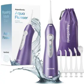 ASFLOS-PURP1 AQUASONIC Water Flosser Cordless Rechargeable
