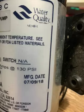 CDP8852-2J03-B423 AQUATEC Ro Booster Pump #2