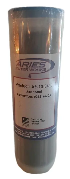AF-10-3400 ARIES Filter Greensand Cartridge AF-10-3400 ARIES Filter Greensand Cartridge