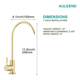 763235698120 AULEEND Reverse Osmosis Faucet Sink Water Filter #2