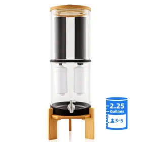 BL-001 AUPTON AUTO Gravity Fed Water Filter Glass Countertop