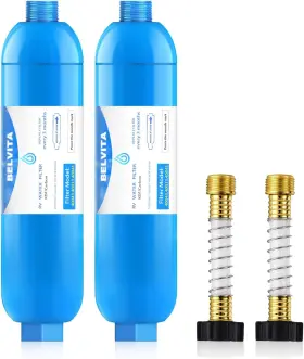 CWM01 BELVITA Rv Inline Water Filter Flexible Hose Protector