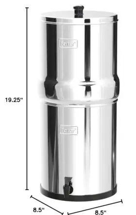 BER-BU2 BERKEY Big Gravity Fed Steel Countertop Water Filter #2