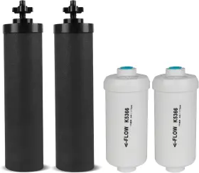 BRFER-PFBB-4 BERKEY Pack Set Fluoride Water Filters Carbon