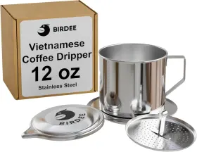 PHINSS12OZ BIRDEE Vietnamese Coffee Dripper Steel Phin Filter