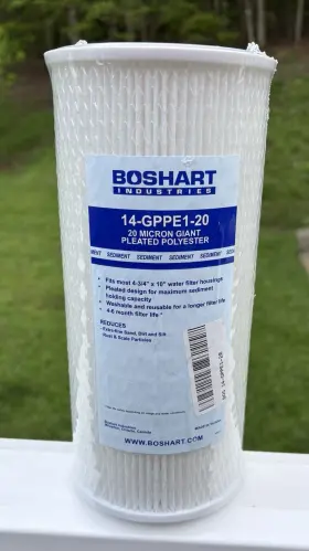 14-GPPE BOSHART Water Sediment Filter Micron Pleated