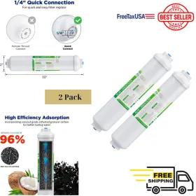 MS-T33-QC POST Pack Carbon Inline Water Filter Connect Fridge
