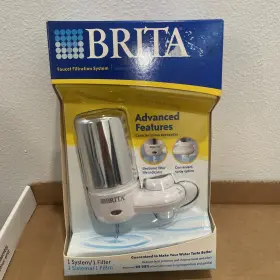 Brita 060258426229 Faucet Filtration System White/chrome Advanced Features Brand New Brita 060258426229 Faucet Filtration System White/chrome Advanced Features Brand New