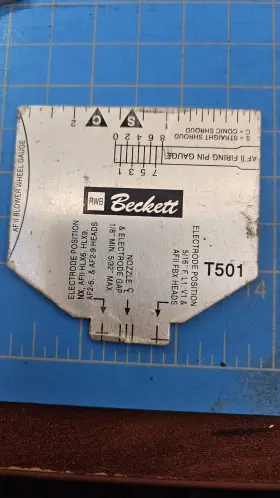 TG99 CFS Beckett Gauge Nozzle Electrode Setting #2