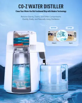 719868897195 WATER Distiller Purifier Countertop Interior #2