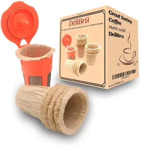 688130537551 DELIBRU Unbleached Paper Filters Carafe Natural