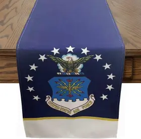 GZ298 DODELYGZ Patriotic Military Air Force Table Runner