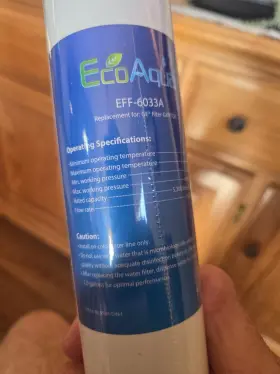 EFF-0633A ECOAQUA Eco Aqua Water Inline Air Filter