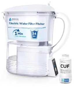 EWP-PE1-WUS-FBA ECOVIVA WATER Electric Filter Pitcher Camping