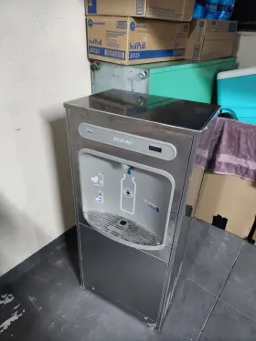 094902133140 ELKAY Floor Bottle Filling Station Steel