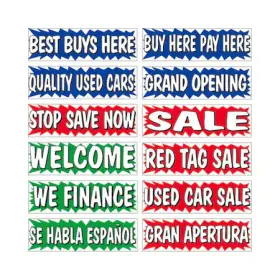 292-RE-QU EZ LINE Burst Banners Slogan