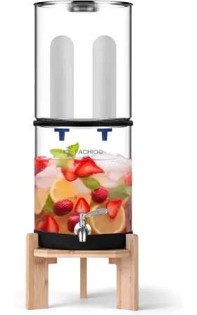 SBA3030W-F FACHIOO Glass Gravity Fed Water Gallon Wooden Air