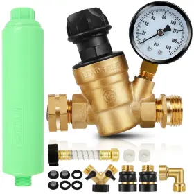 840366468911 FAHKNS Rv Camper Water Filter Flexible Hose Bra