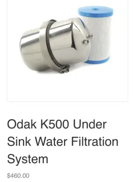 K500 FILTER Odak Sink Water Filtration Carbon Housing #2