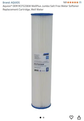 RCFS236W FILTER Aquios Salt Water Softener Cartridge