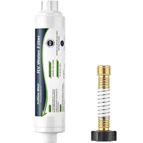 788362658618 FUTURE WAY Rv Water Filter Flexible Hose Reduces