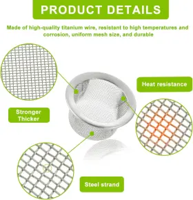 EP-BXG-15PCS GADGETNOVA Steel Screen Ball Filter Crystal Smo #3