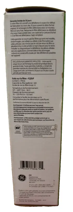Fqsvf GE Drinking Water Filter Set #2