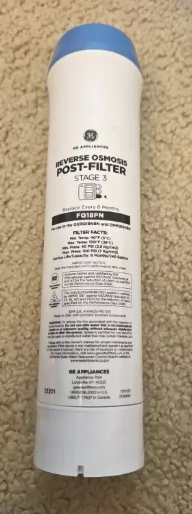 FQ18MN GE Reverse Osmosis Post Filter