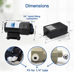 610895384897 GEEKPURE Reverse Osmosis Booster Pump High Kit #2
