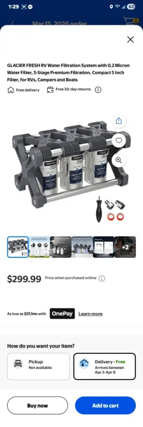 GFRVWP04 GLACIER FRESH Rv Water Filtration Micron Filter