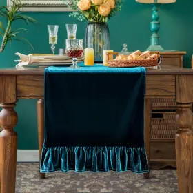 SRZQ2024 GLORY SEASON Velvet Table Runner Luxurious Solid
