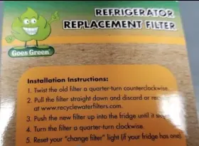 GGN-GENEL-102 GOES GREEN Refrigerator Filter Ge Hotpoint #2