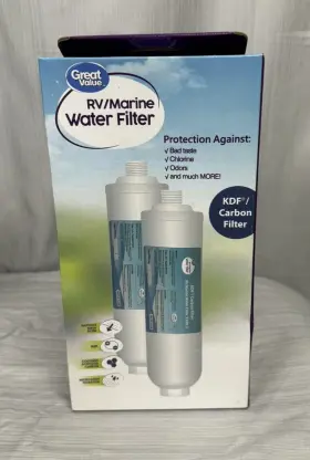 F200 GREAT VALUE Rv Marine Water Filter Pack Kdf Carbon