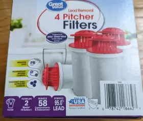 HS523 GREAT VALUE Set Water Filtration Pitcher Filters Lead #3