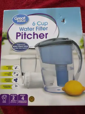 QP6-05 GREAT VALUE Cup Water Pitcher Brita Air Filter #2