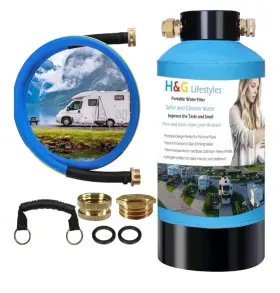 WFRV01 H-G LIFESTYLES Rv Water Filter Kdf Gac Carbon Ght