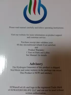 H2 WATERFORLIFE Hydrogen Ionizer Enhanced Hydration #2
