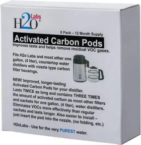 445013059011 H2O LABS Carbon Pods Water Distillers Lasts