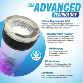 198168155752 H2OASIS Hydrogen Water Bottle Spe Pem Exhaust #2