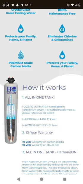 H2ZERO HALO House Conditioning