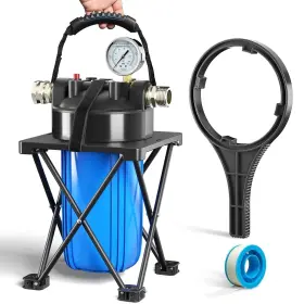 HSG-08 HANSING Rv Inline Filter Stand Ght Threads Water Gauge